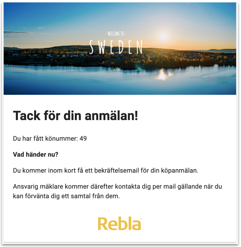 Tack for din anmälan
