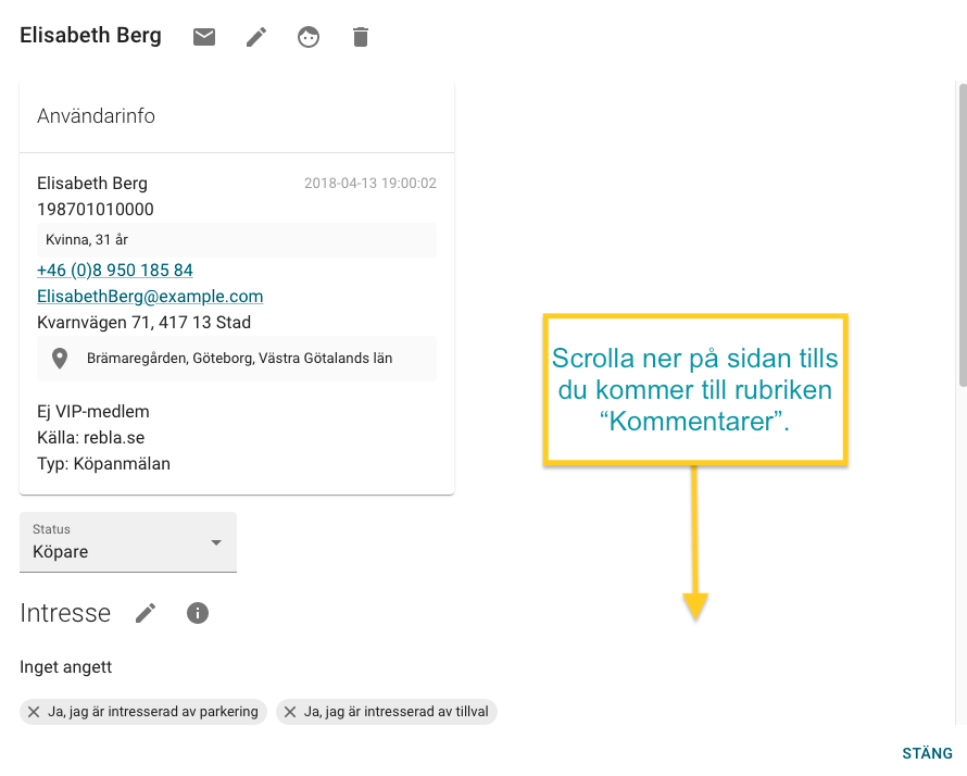 Kommentera intressent 1