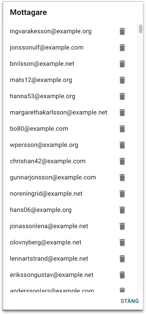 mottagarlista