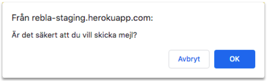 Bekräfta mejlutskick