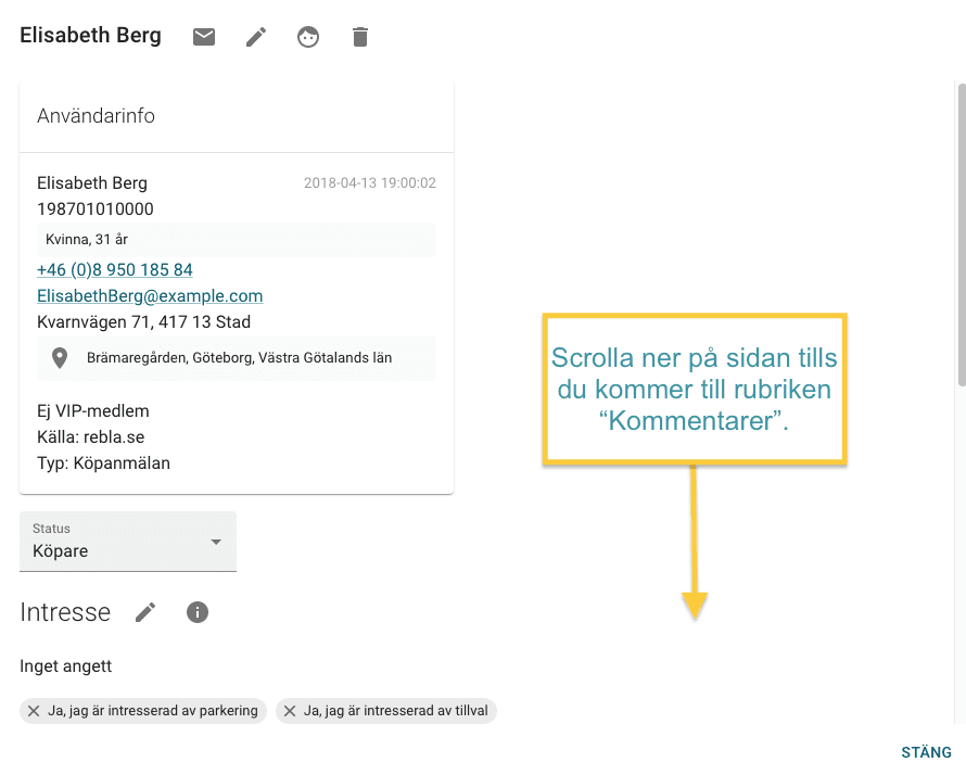 Kommentera intressent 1