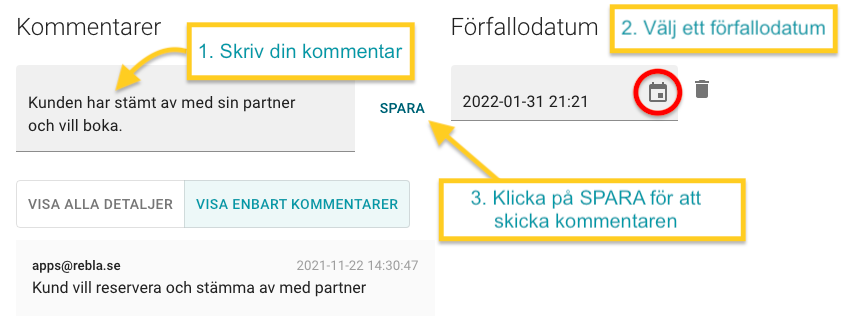 Exempel på kommentar