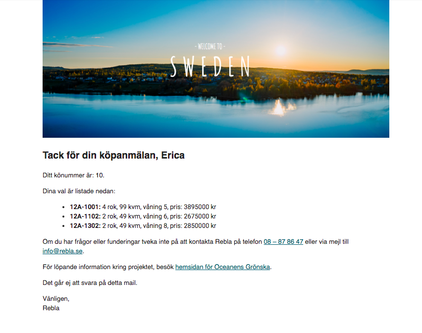 Bekräftelsemejl exempel