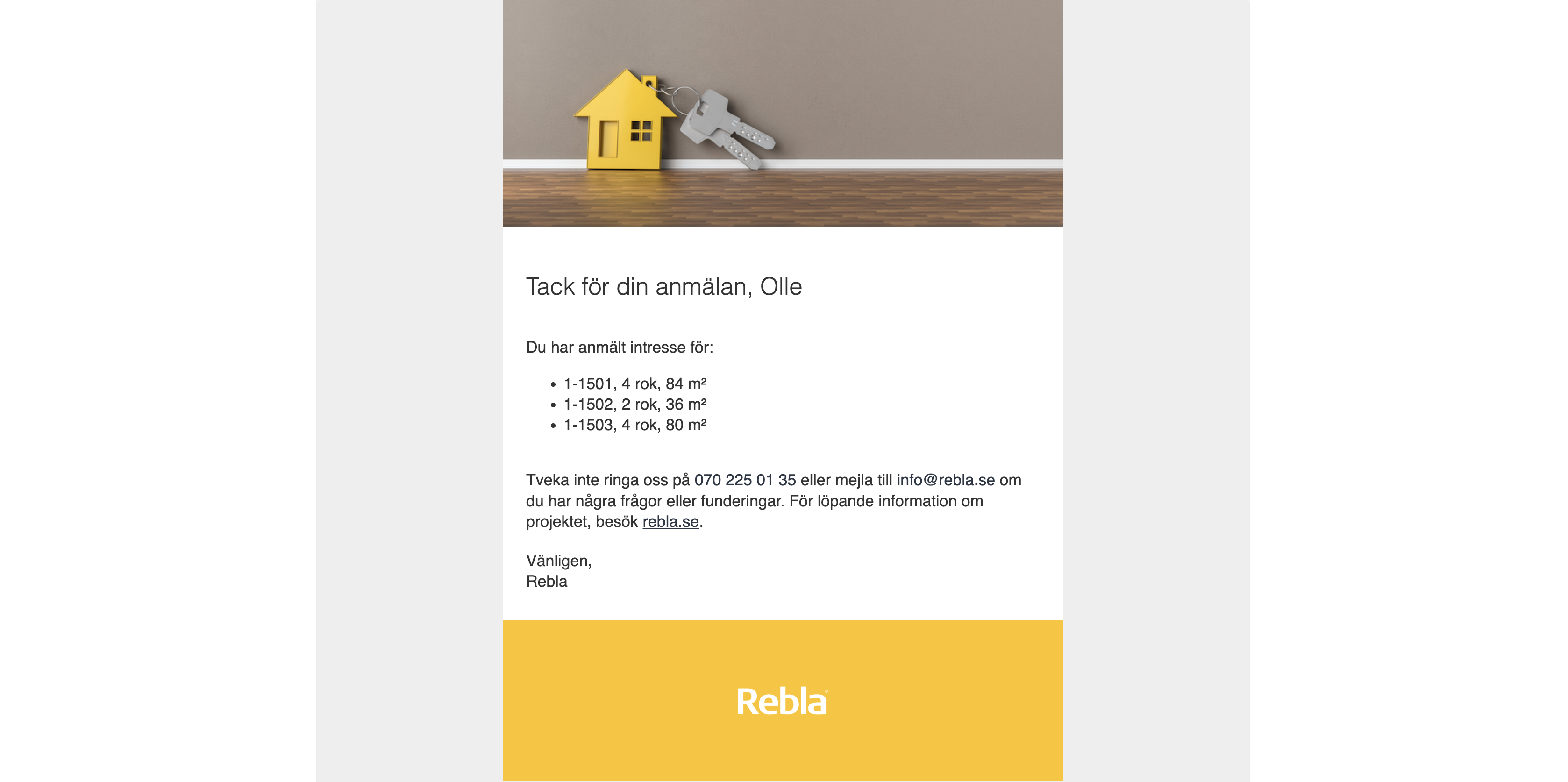 Bekräftelsemejl exempel