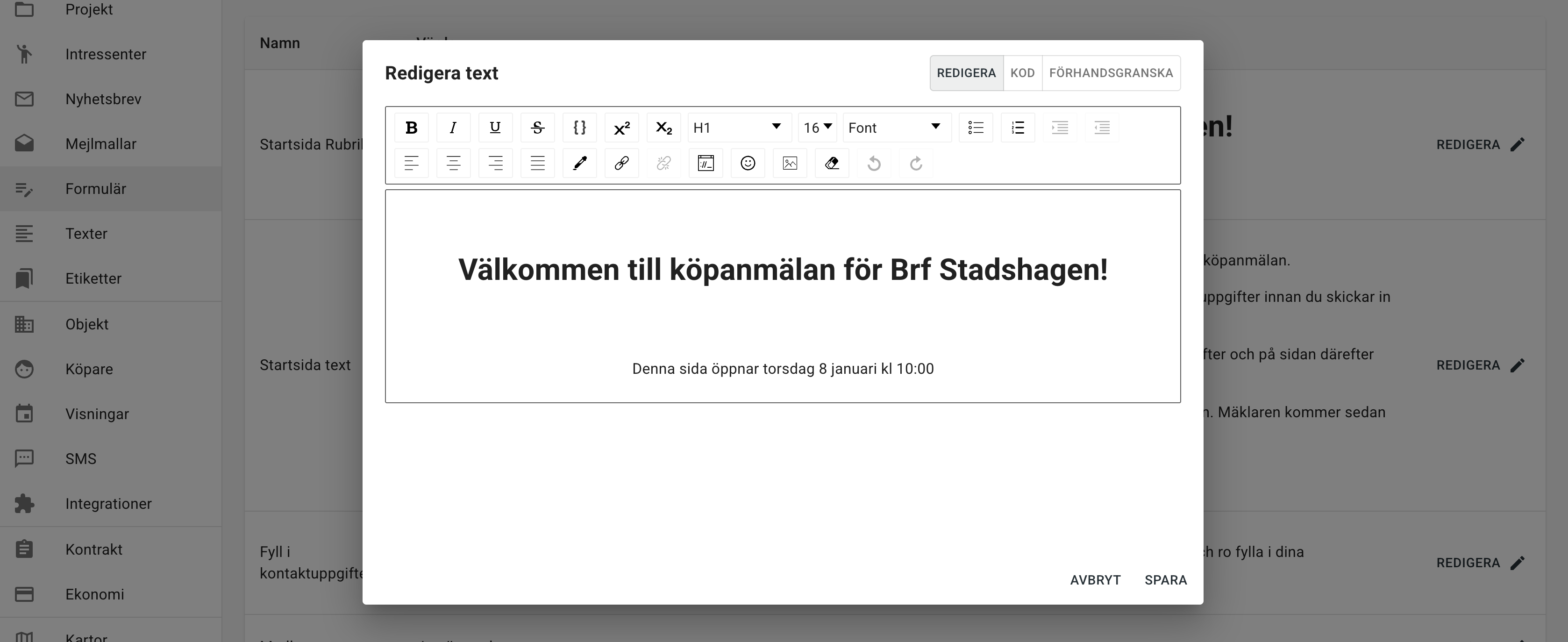 Visuell textredigerare