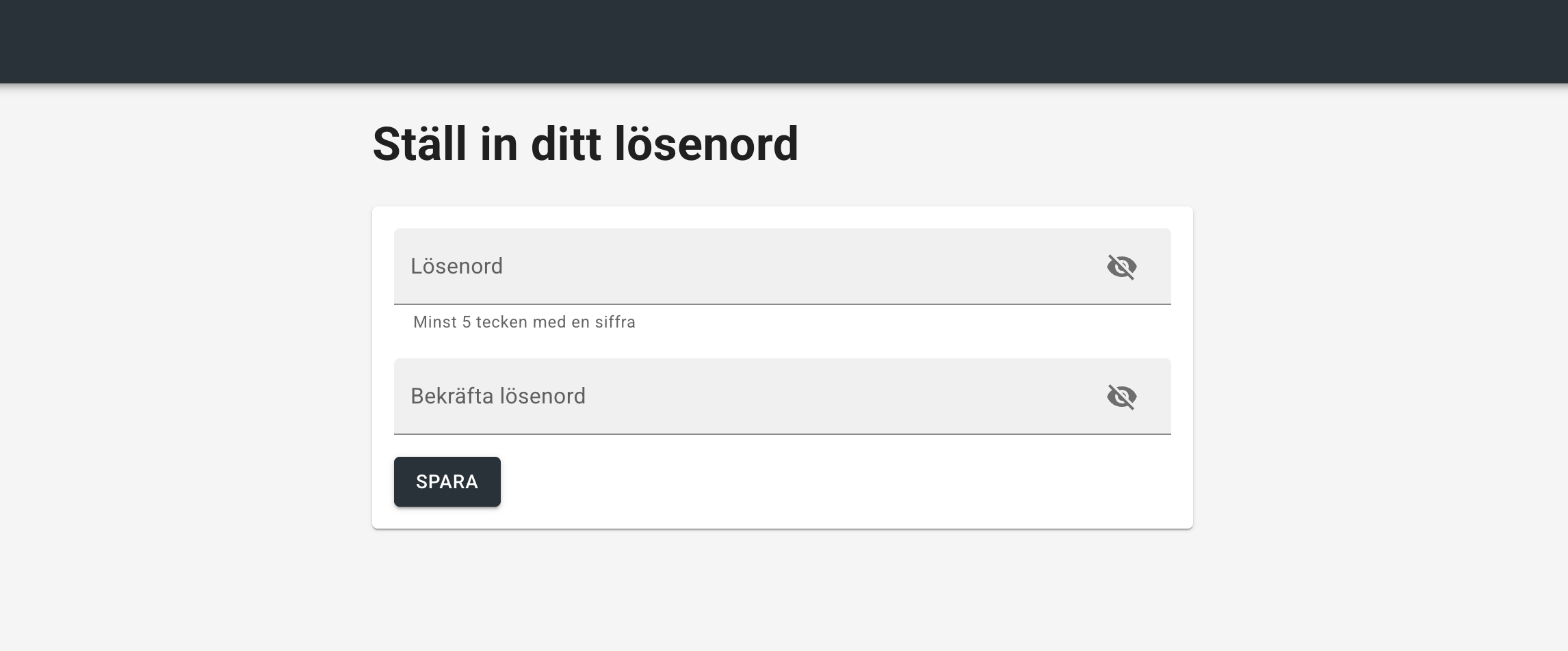 Välj lösenord