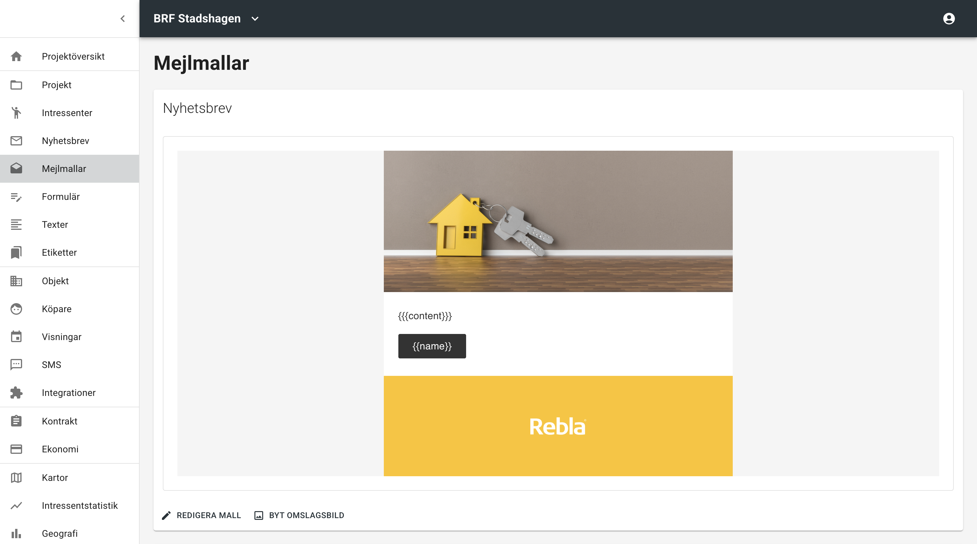 Översikt över mejlmallar