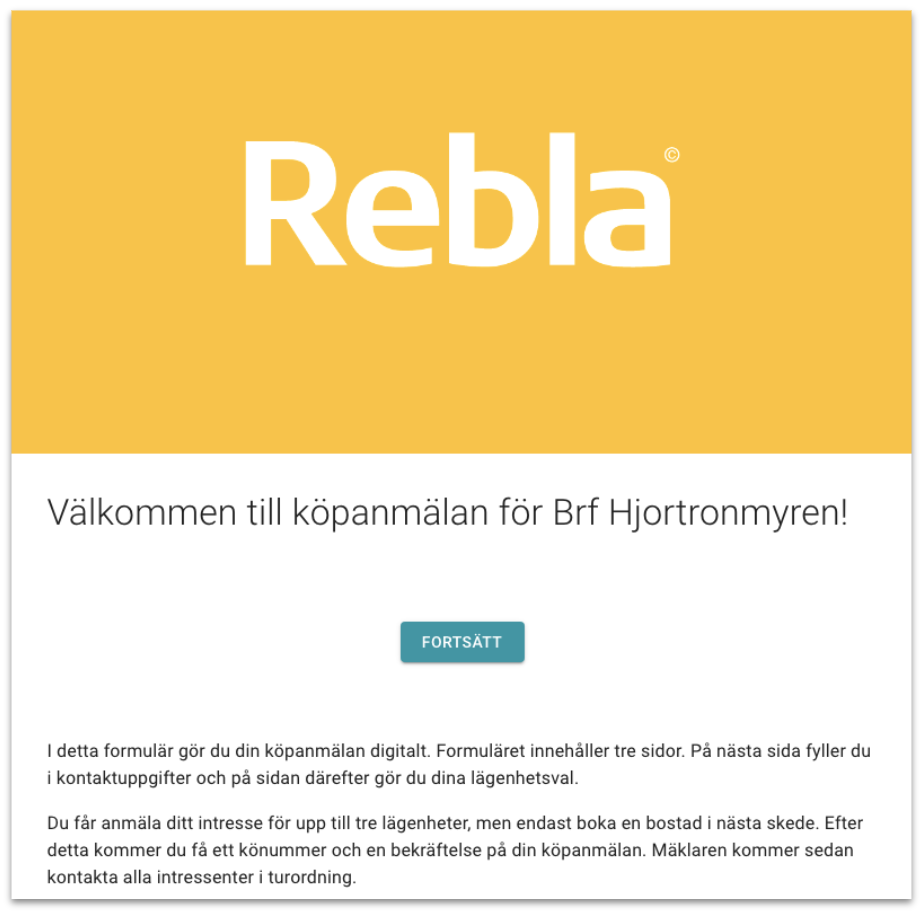 Välkommen till köpanmälan