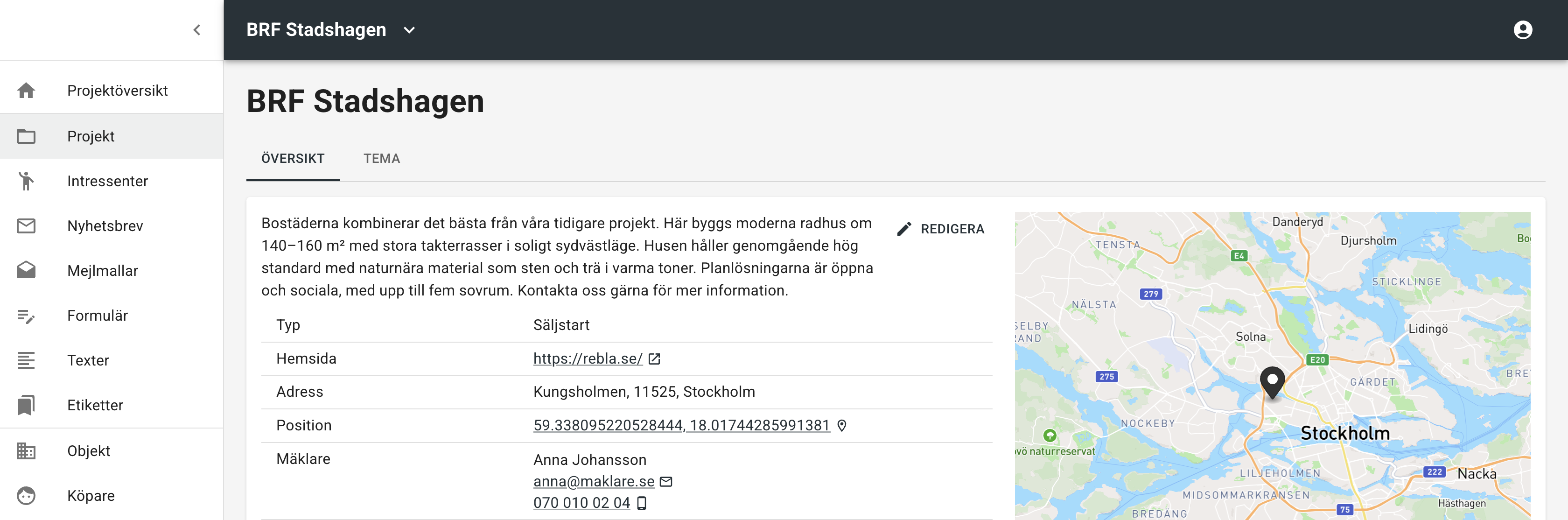 Projektsidan